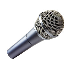 Realistic microphone isolated on transparent background.
