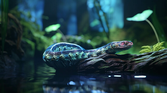 crocodile in a pond  high definition(hd) photographic creative image