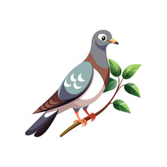 Realistic pigeon-bird concept illustration