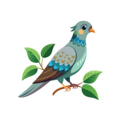Foto op Canvas Realistic pigeon-bird concept illustration © Freelancer Wahid