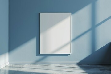 Minimalist Frame in Sunlit Blue Room