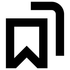bookmark icon, simple vector design
