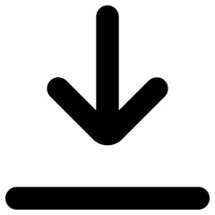bottom icon, simple vector design