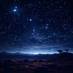 a starry night scene -Generative AI