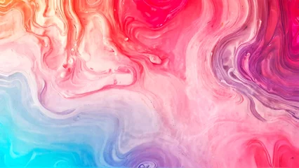 Foto op Aluminium Abstract marble gradient liquid with swirls design in pink colour background © Appu