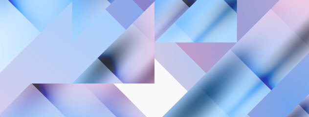 Vivid abstraction unfolds. Triangles in seamless harmony, composing dynamic geometric backdrop. Interplay of angles and hues forms captivating tapestry, evoking modernity and artistic allure