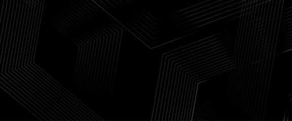 Vector abstract white line tech stripe black background clean black background with stripes.