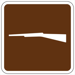 Campground guide sign firearms