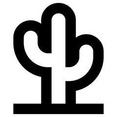 cactus icon, simple vector design