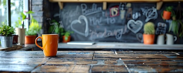 Chalkboard with Quotes Hand Drawn and Motivating Messages for a Creative and Productive Workspace