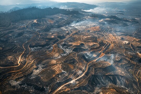 A drone captures a vast open field from above, showcasing the extensive deforestation caused by TTRiX