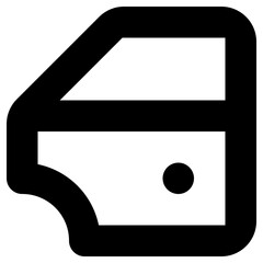 car door icon, simple vector design