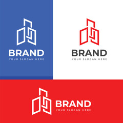 Creative Construction Building, Creative Builder Logo Design.