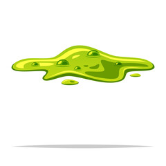 Puddle of toxic chemical slime vector isolated illustration