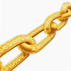 Vector Illustration of a Gold chain 