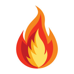 fire flames vector. Fire flame icon sign isolated on a white background.