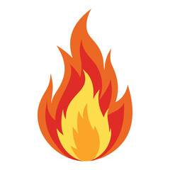 fire flames vector. Fire flame icon sign isolated on a white background.