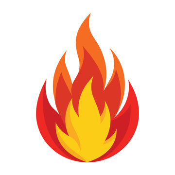 fire flames vector. Fire flame icon sign isolated on a white background.