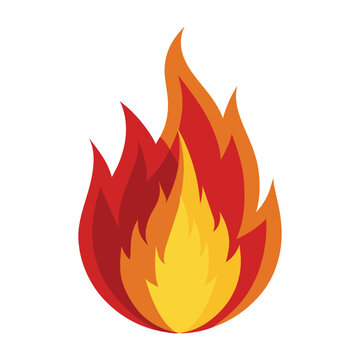fire flames vector. Fire flame icon sign isolated on a white background.