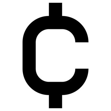 cent icon, simple vector design