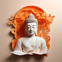 buddha statue 3d style