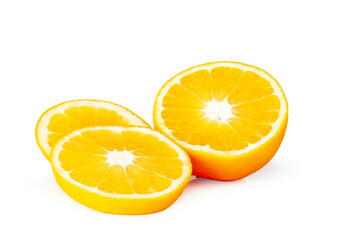 Lemon slices isolated on a white background