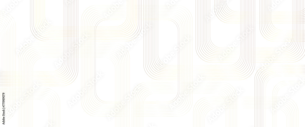 Poster vector gold geometric lines angles shapes in white and gold background, digital pattern technology b