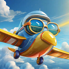 오리 파일럿 하늘을 날다