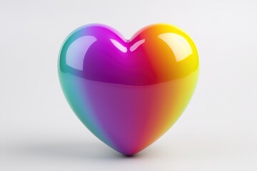 LGBT colored heart on a white background.
