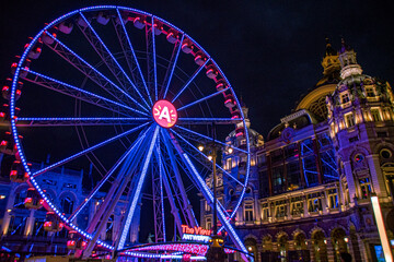ferris wheel at night - Powered by Adobe