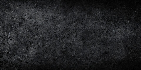 Obraz na płótnie Canvas dark Black rough texture background, dark gray slate stone background,. Black granite slabs background, black paper, banner