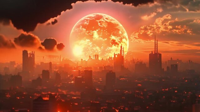 Apocalyptic end of the world. video 4k