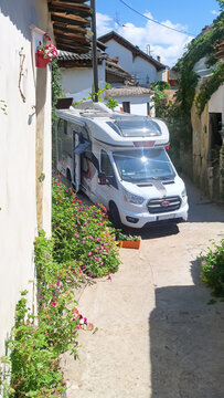 Campervan in a Mediterranean Village