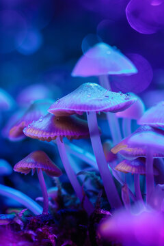 In the dimly lit corners of imagination, where fungi glow and ombre tints blend with silent melodies