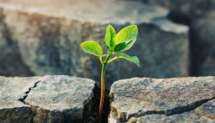 Nature's Resilience: The Power of Life in Stone Cracks"