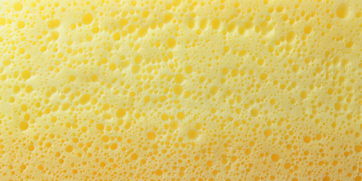 Yellow sponge texture material background, soft and smooth surface sponge, yellow spoon texture.banner