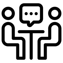 conversation icon, simple vector design