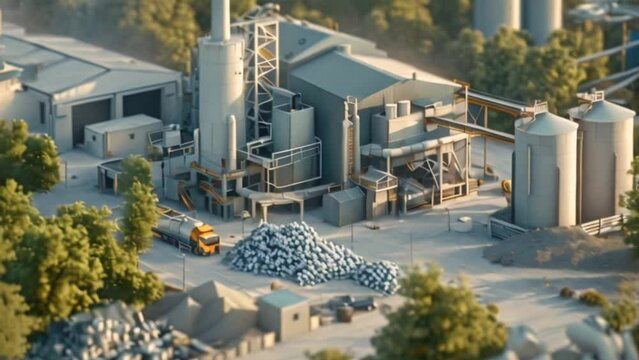 environmentally friendly waste processing plant