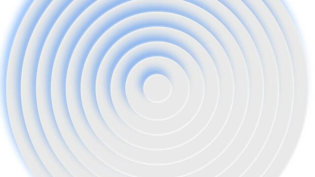 Royal blue color energy circles of spiral tunnel made of lines animation. Spiral tunnel background UHD 4k video.
