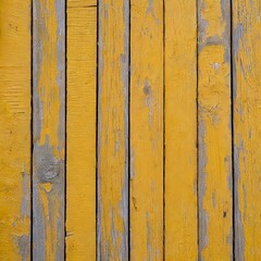 Sunshine Elegance: Beautiful Texture of Yellow Wooden Planks with Cracked Paint Background"