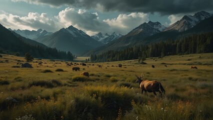 cows in the mountains