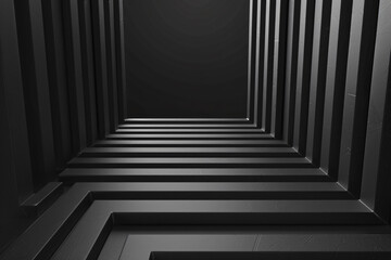 Fototapeta premium Black background with white geometric design generated AI