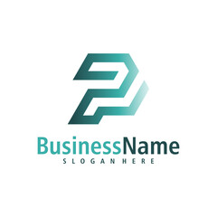 Letter P logo design vector. Creative Initial P logo concepts template