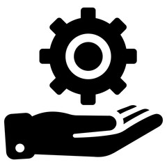 customer service icon, simple vector design