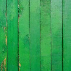 Tranquil Forest: Beautiful Texture of Green Wooden Planks with Cracked Paint Background"