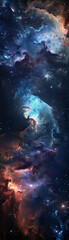Fototapeta na wymiar Cosmic Nebula Clouds in Deep Space