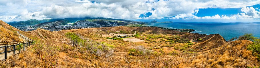 Diamond Head volcanic crater in Oahu - Hawaii, United States