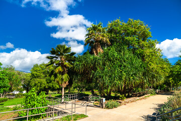 Leahi Millennium Peace Garden at the foot of the Diamond Head Volcano in Honolulu - Oahu island, Hawaii, United States