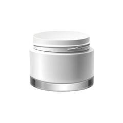 blank cosmetic container for cream powder on Isolated transparent background png. generated with AI