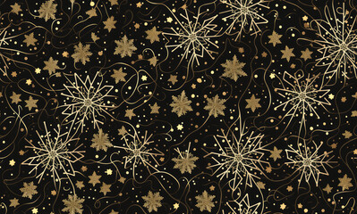 Christmas, New Year. Abstract seamless pattern. AI generated.	
